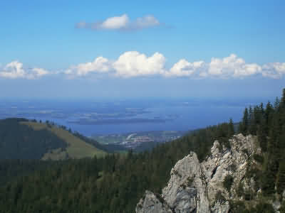 Chiemsee von der Kampenwand aus gesehen