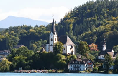 Landschaft um Maria Wrth am Wrthersee im Bundesland Krnten in sterreich